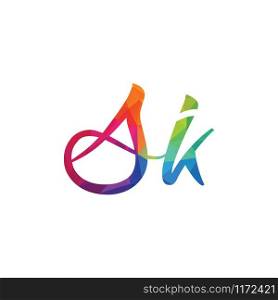 SK Letter Logo Vector Design Template.