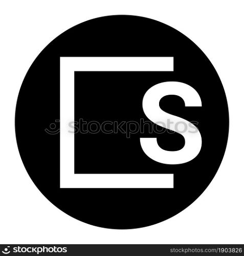 SKALE Network SKL token symbol cryptocurrency logo, coin icon isolated on white background. Vector illustration.