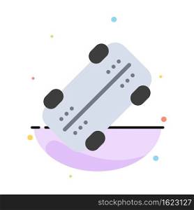 Skate, Skateboard, Sport Abstract Flat Color Icon Template