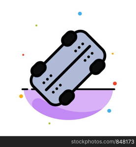 Skate, Skateboard, Sport Abstract Flat Color Icon Template