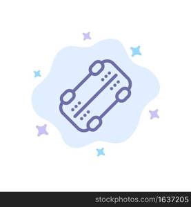 Skate, Skateboard, Sport Blue Icon on Abstract Cloud Background