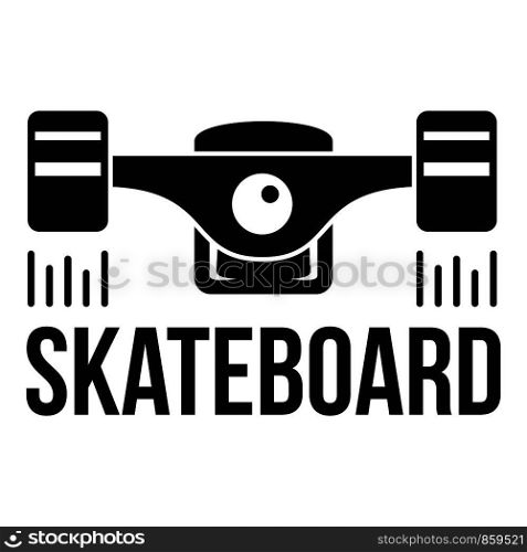Skateboard fast logo. Simple illustration of skateboard fast vector logo for web design isolated on white background. Skateboard fast logo, simple style