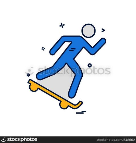 Skateboard icon design vector