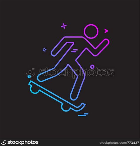 Skateboard icon design vector
