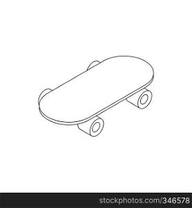 Skateboard icon in isometric 3d style isolated on white background. Skateboard icon, isometric 3d style