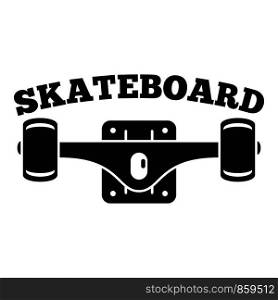 Skateboard tool logo. Simple illustration of skateboard tool vector logo for web design isolated on white background. Skateboard tool logo, simple style