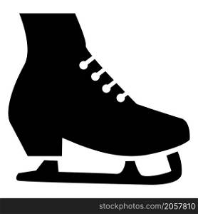 skating shoes icon on white background. skates symbol. ice figure skate sign. flat style.