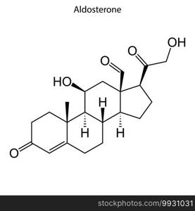 Skeletal formula of Aldosterone. Steroid molecule . Template for your design . Template for your design. Skeletal formula Steroid molecule.