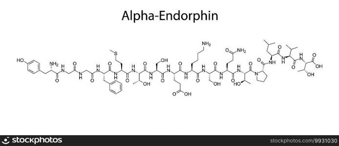 Skeletal formula of Alpha-Endorphin. chemical molecule. . Template for your design . Template for your design. Skeletal formula of chemical molecule.