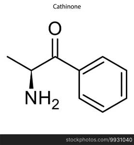 Skeletal formula of Cathinone. chemical molecule . Template for your design . Template for your design. Skeletal formula of chemical molecule.