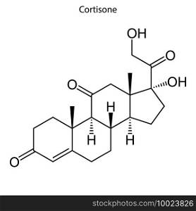 Skeletal formula of Cortisone. Steroid molecule . Template for your design . Template for your design. Skeletal formula Steroid molecule.