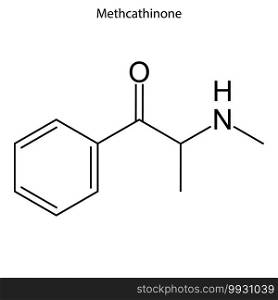 Skeletal formula of Methcathinone. chemical molecule . Template for your design . Template for your design. Skeletal formula of chemical molecule.