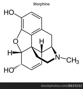 Skeletal formula of Morphine. chemical molecule . Template for your design . Template for your design. Skeletal formula of chemical molecule.