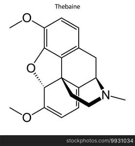 Skeletal formula of Thebaine. chemical molecule . Template for your design . Template for your design. Skeletal formula of chemical molecule.