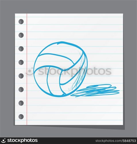 sketch ball volleyball