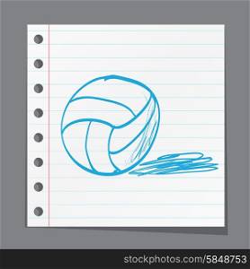 sketch ball volleyball