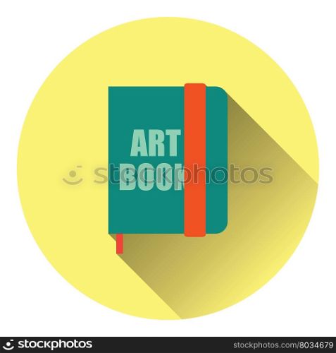 Sketch book icon. Flat color design. Vector illustration.