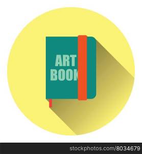Sketch book icon. Flat color design. Vector illustration.