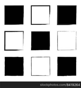 Sketch brush squares. Geometric art. Vintage graphic set. Vector illustration. Stock image. eps 10.. Sketch brush squares. Geometric art. Vintage graphic set. Vector illustration. Stock image.