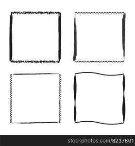 Sketch brush squares. Vector illustration. EPS 10.. Sketch brush squares. Vector illustration.