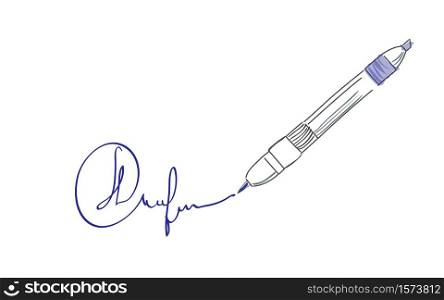 Sketch doodles waterproof marking pen. Brush marker pen vector illustration.. Sketch doodles waterproof marking pen. Brush marker pen vector illustration