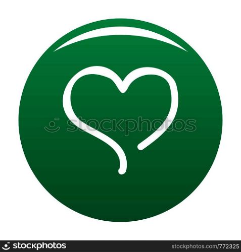 Sketch heart icon. Simple illustration of sketch heart vector icon for any design green. Sketch heart icon vector green