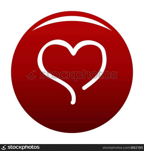 Sketch heart icon. Simple illustration of sketch heart vector icon for any design red. Sketch heart icon vector red