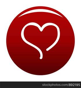 Sketch heart icon. Simple illustration of sketch heart vector icon for any design red. Sketch heart icon vector red