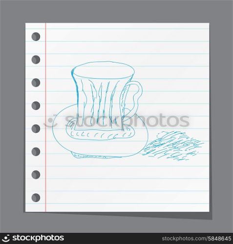 sketch illustration - cup of coffee
