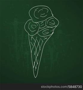 sketch illustration - ice cream cone