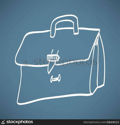 sketch illustration - leather briefcase