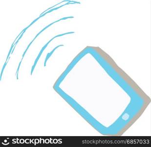 Sketch of a WIFI device like tablet or smartphone in vector. WIFI Device Vector