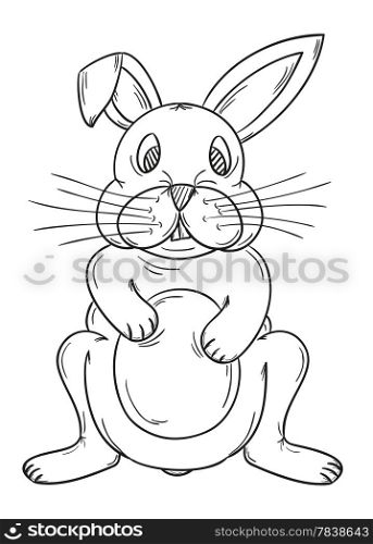 sketch of the rabbit. sketch of the rabbit on the white background, isolated