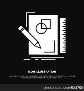 sketch, sketching, design, draw, geometry Icon. glyph vector symbol for UI and UX, website or mobile application. Vector EPS10 Abstract Template background