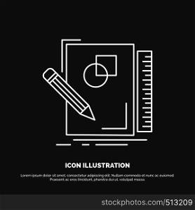 sketch, sketching, design, draw, geometry Icon. Line vector symbol for UI and UX, website or mobile application. Vector EPS10 Abstract Template background