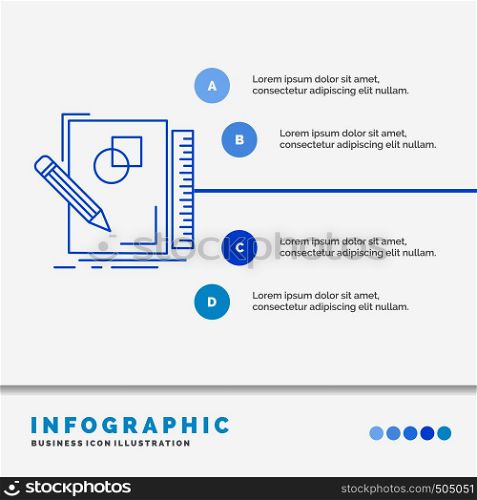 sketch, sketching, design, draw, geometry Infographics Template for Website and Presentation. Line Blue icon infographic style vector illustration. Vector EPS10 Abstract Template background