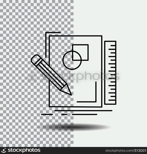 sketch, sketching, design, draw, geometry Line Icon on Transparent Background. Black Icon Vector Illustration. Vector EPS10 Abstract Template background