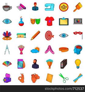 Sketching icons set. Cartoon style of 36 sketching vector icons for web isolated on white background. Sketching icons set, cartoon style