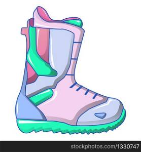 Ski boot icon. Cartoon of ski boot vector icon for web design isolated on white background. Ski boot icon, cartoon style