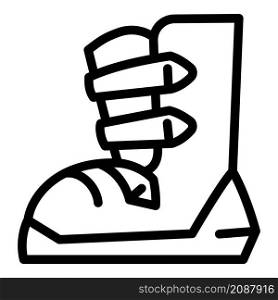 Ski boot icon. Outline ski boot vector icon for web design isolated on white background. Ski boot icon, outline style