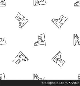 Ski boots pattern seamless vector repeat geometric for any web design. Ski boots pattern seamless vector