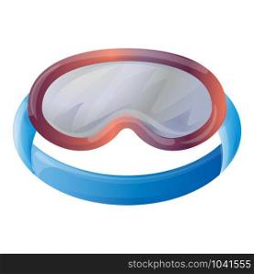 Ski glasses icon. Cartoon of ski glasses vector icon for web design isolated on white background. Ski glasses icon, cartoon style