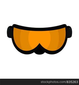 Ski glasses icon. Flat illustration of ski glasses vector icon for web isolated on white. Ski glasses icon, flat style