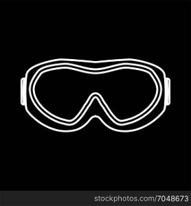 Ski goggles icon .
