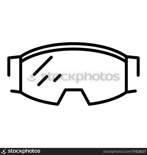 Ski goggles icon. Outline ski goggles vector icon for web design isolated on white background. Ski goggles icon, outline style