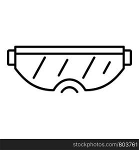 Ski goggles icon. Outline ski goggles vector icon for web design isolated on white background. Ski goggles icon, outline style