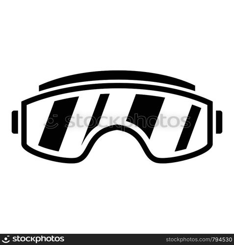 Ski goggles icon. Simple illustration of ski goggles vector icon for web design isolated on white background. Ski goggles icon, simple style