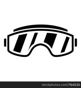 Ski goggles icon. Simple illustration of ski goggles vector icon for web design isolated on white background. Ski goggles icon, simple style