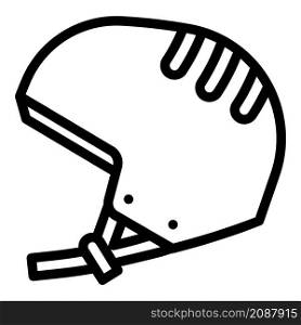Ski helmet icon. Outline ski helmet vector icon for web design isolated on white background. Ski helmet icon, outline style
