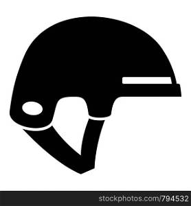 Ski helmet icon. Simple illustration of ski helmet vector icon for web design isolated on white background. Ski helmet icon, simple style
